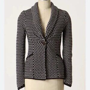 Anthropologie Charlie & Robin Cardigan Sweater S Twee Coastal Grandma 60's Mod